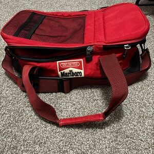 Marlboro Red Duffel Bag with Black Accents
